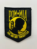 US Veteran Favorites Patch POW MIA "You are not forgotten" Black/Yellow Patch | Military Hats & Pins
