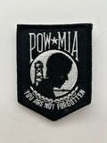 US Veteran Favorites Patch POW MIA "You are not forgotten" Black/White Patch | Military Hats & Pins