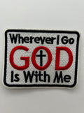 US Veteran Favorites Patch "Where I Go God is with me" | Military Hats & Pins