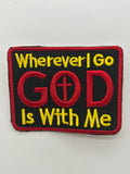 US Veteran Favorites Patch "Where I Go God is with me" | Military Hats & Pins