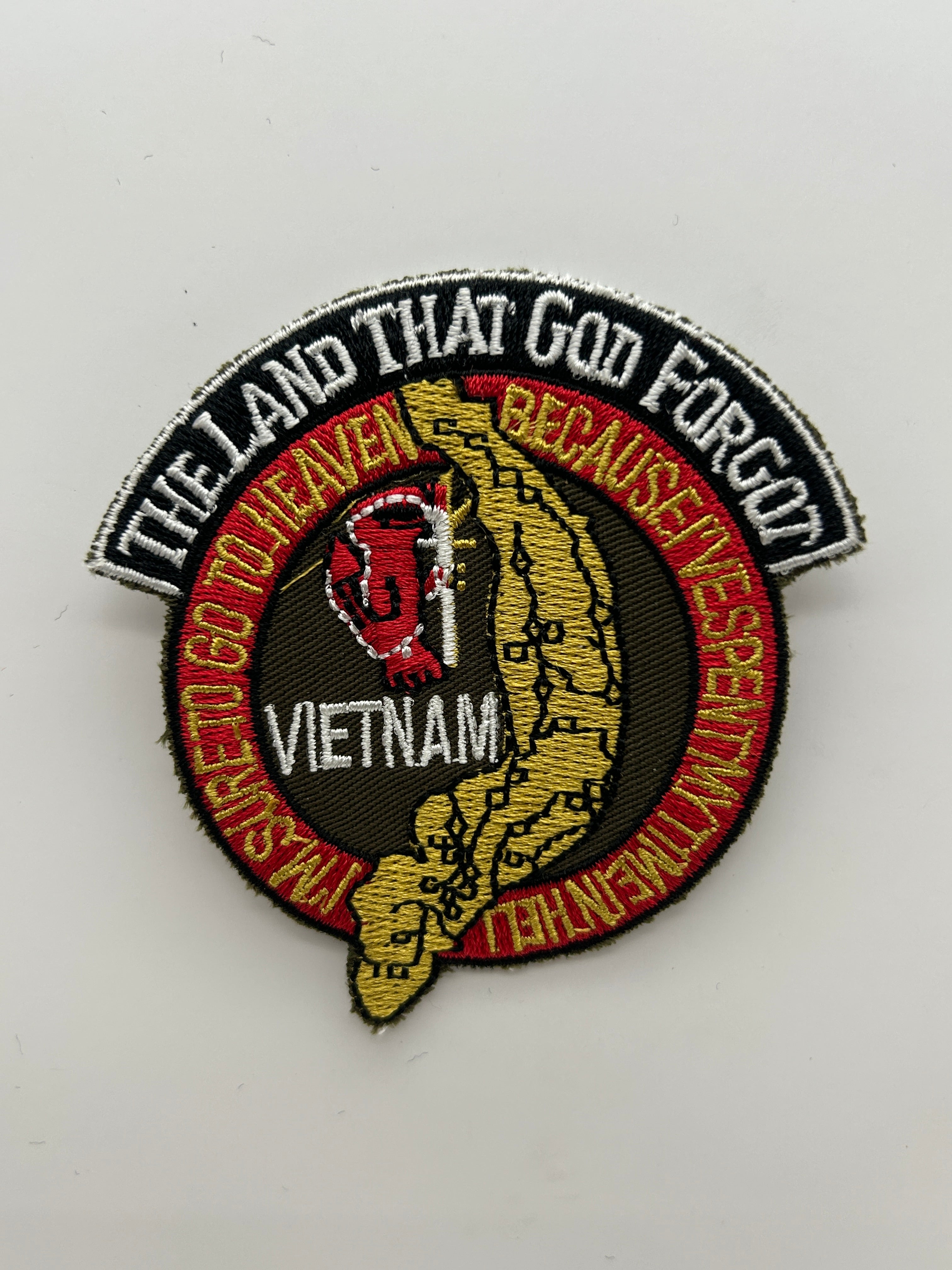 US Veteran Favorites Patch "The land that God forgot" Vietnam | Military Hats & Pins