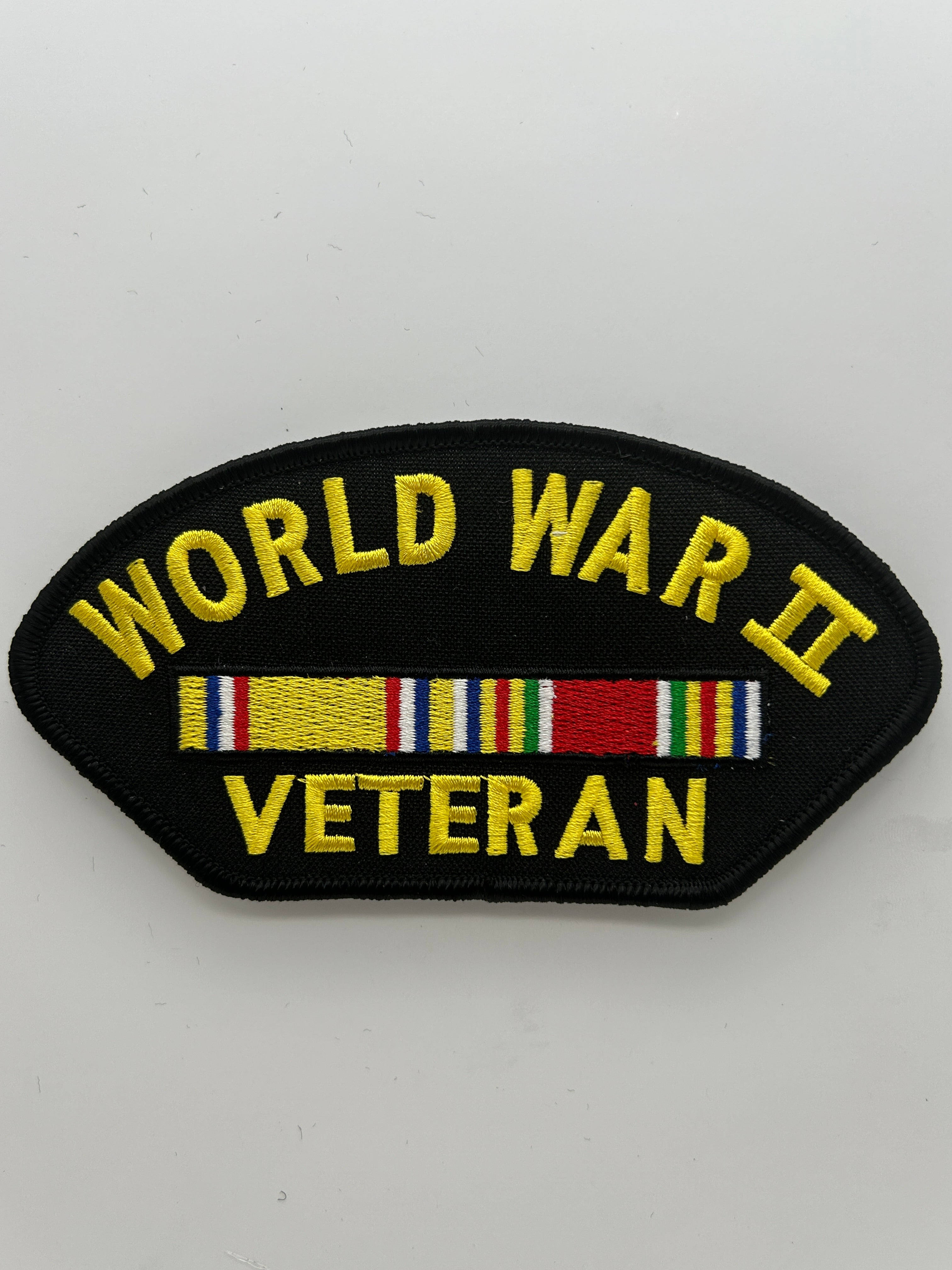 US Veteran Favorites Patch World War II Veteran Black Arch Patch | Military Hats & Pins
