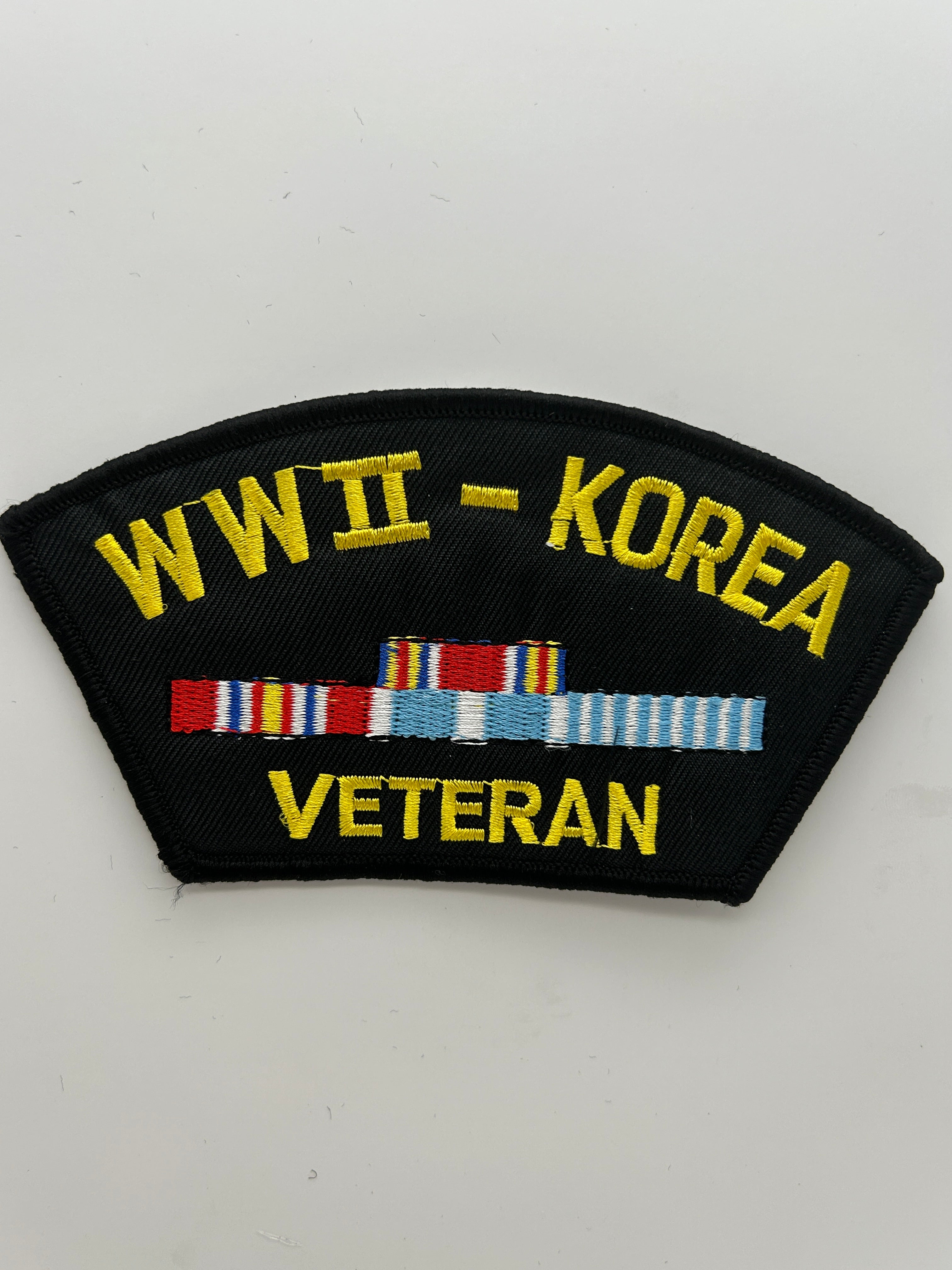 US Veteran Favorites Patch World War II - Korea Veteran Black Arch Patch | Military Hats & Pins
