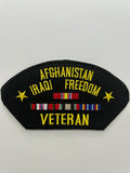 US Veteran Favorites Patch Afghanistan - Iraqi Freedom Veteran Black Arch | Military Hats & Pins