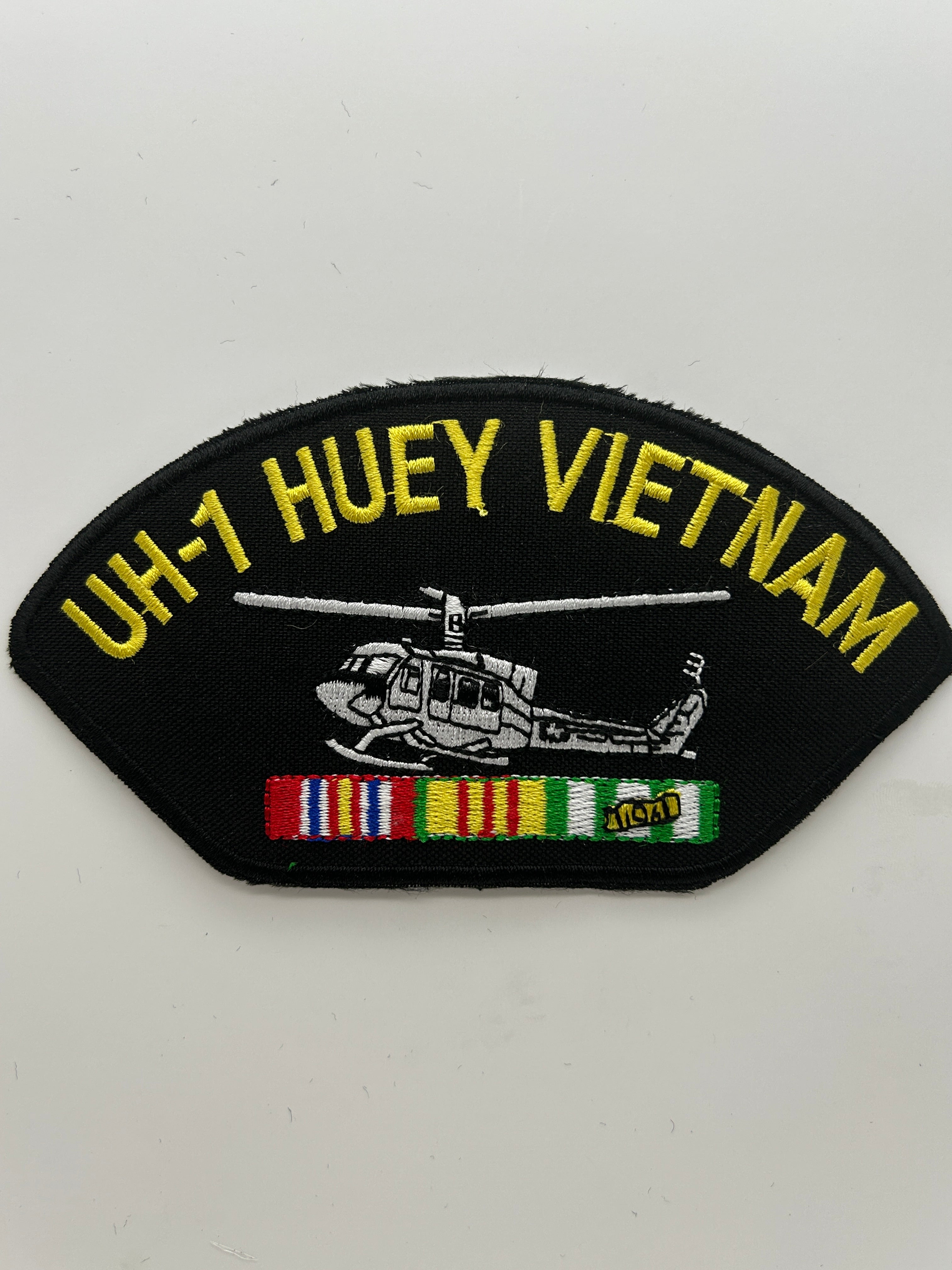 US Veteran Favorites Patch UH-1 Heuy Vietnam Black Arch Patch | Military Hats & Pins