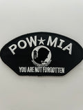 US Veteran Favorites Patch POW MIA "You are not forgotten"  Black Arch Patch | Military Hats & Pins