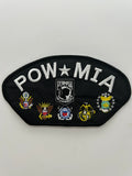 US Veteran Favorites Patch POW MIA  Black Arch Patch | Military Hats & Pins