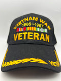 US Veteran Military Hat - Vietnam War Veteran 1966-1967 - Black Adjustable One Size | Military Hats & Pins