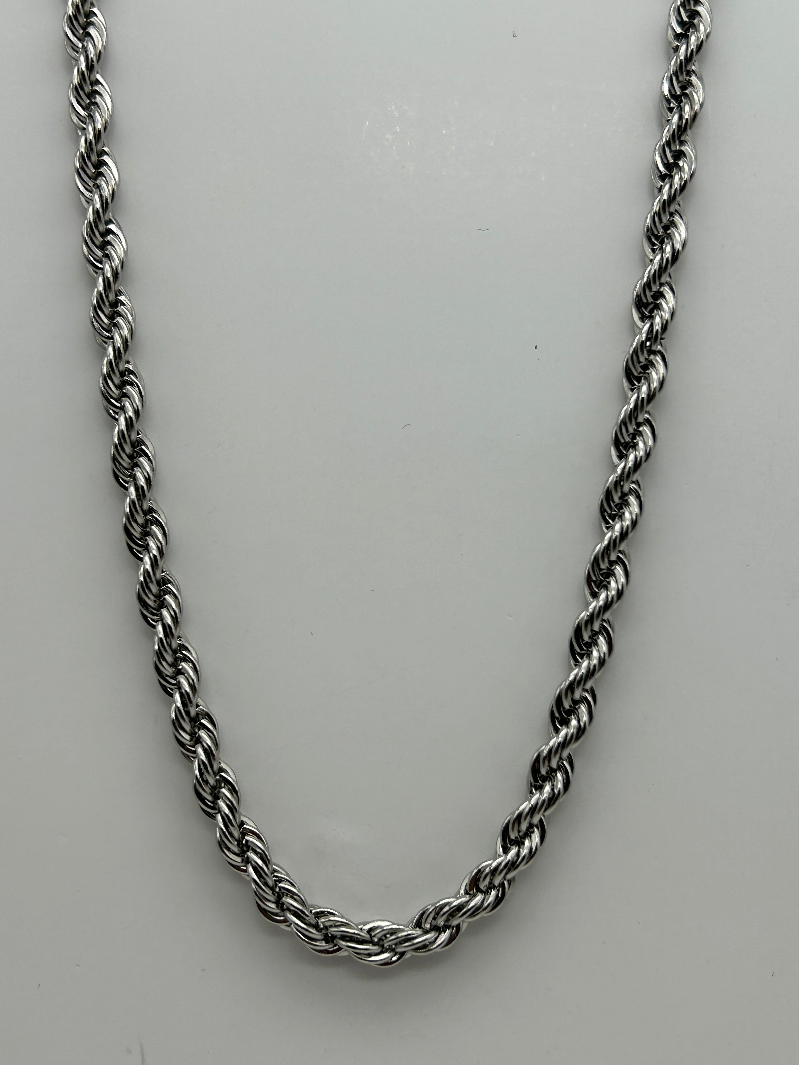 Jewelry: Stainless Steel Rope Thick Chain Necklace | Military Hats & Pins