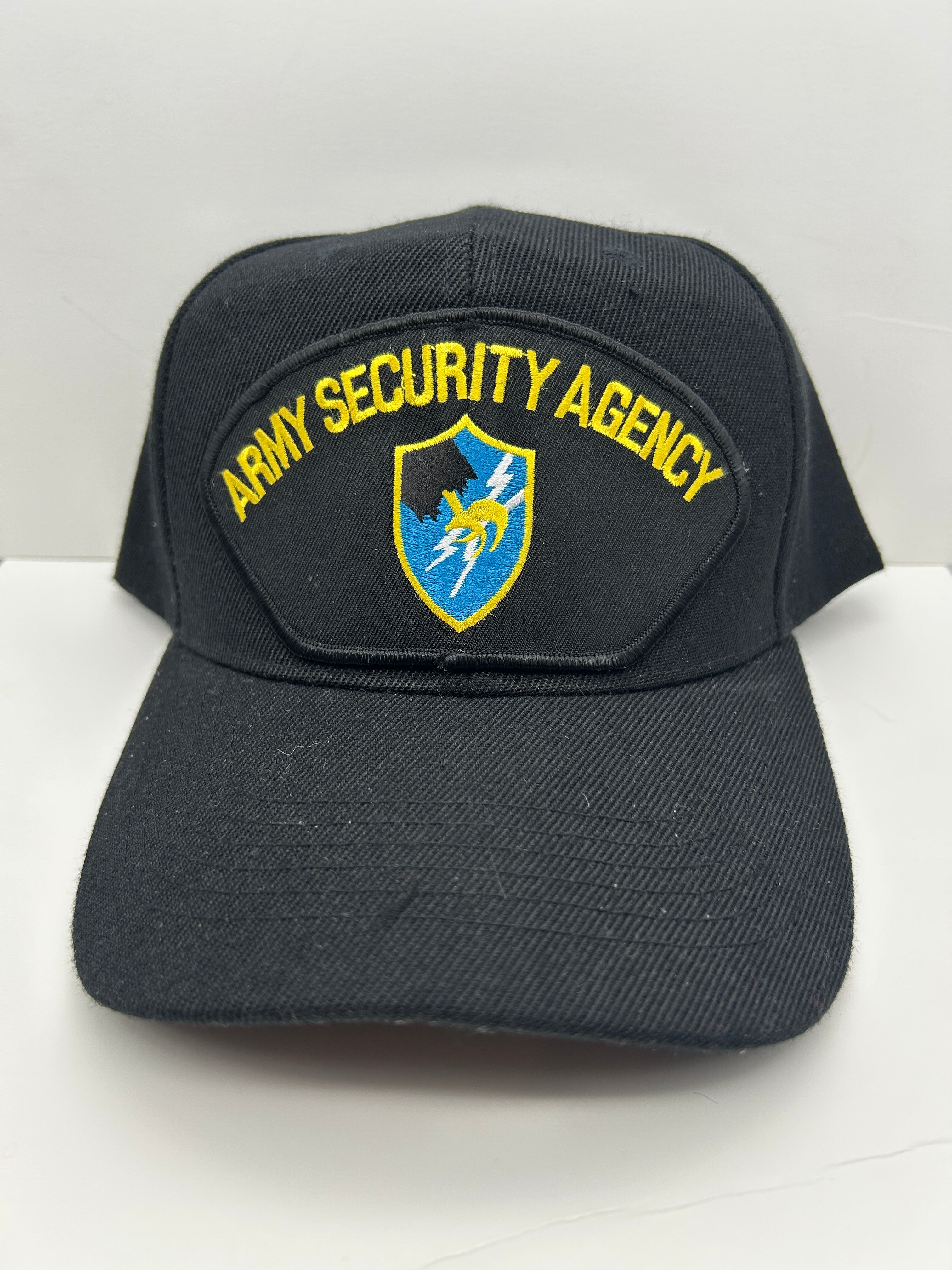 US Army - Army Security Agency Black Adjustable One Size Military Hat | Military Hats & Pins