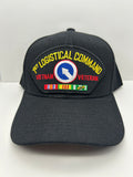 US Army - 1st Logistical Command Vietnam Veteran - Black Adjustable One Size Military Hat | Military Hats & Pins