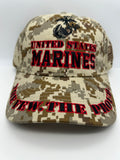 US Marines Corps - The Few The Proud Brown Camouflage Embroidered Military Cap - Adjustable One Size | Military Hats & Pins