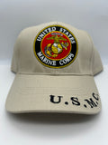 US Marines Corps - USMC Brown Embroidered Military Cap - Adjustable One Size | Military Hats & Pins