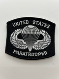 US Army Patch:  US Paratrooper Black Military Patch | Military Hats & Pins