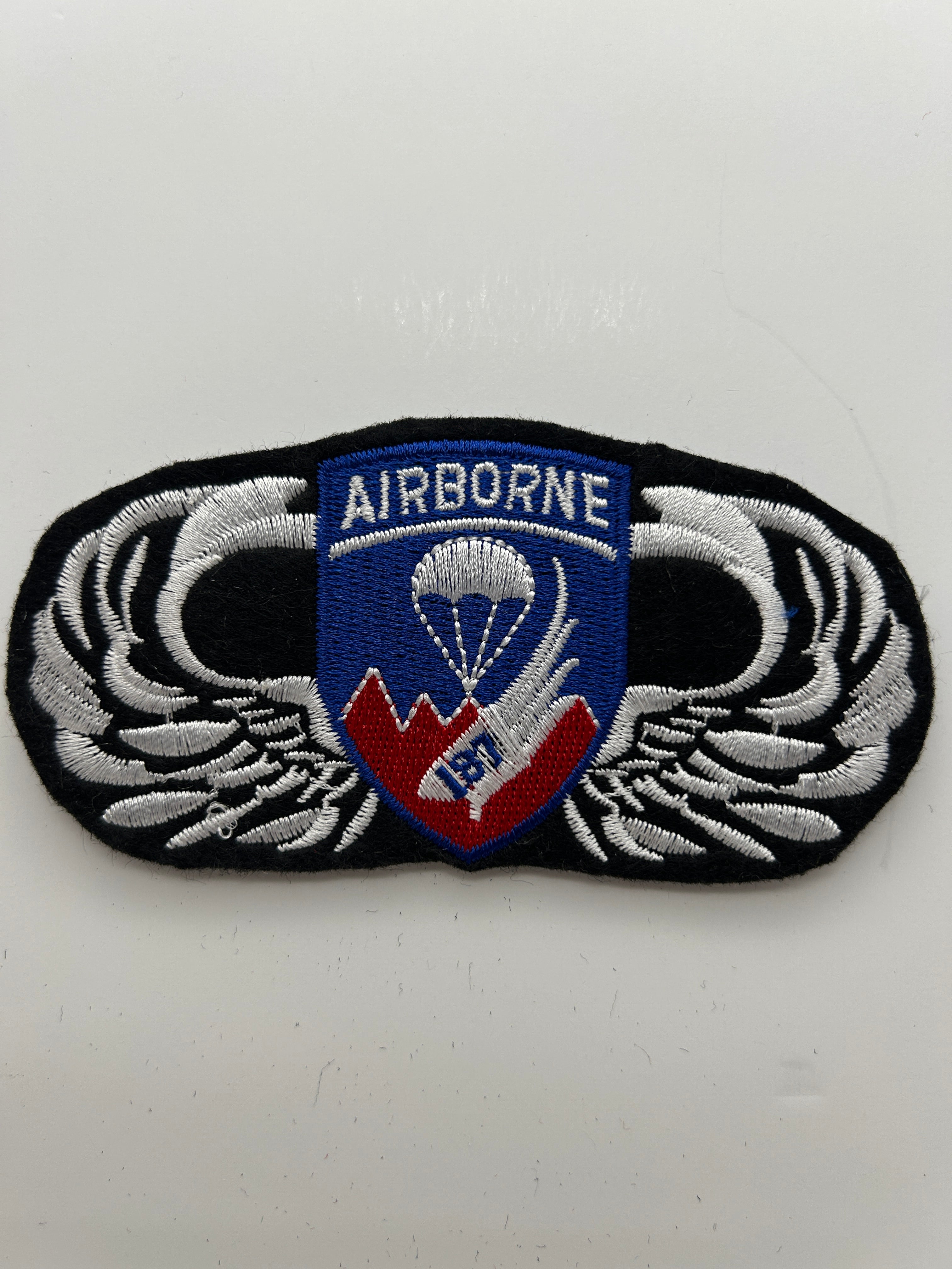 US Army Patch:  187th Airborne Paratrooper Wings Military Patch | Military Hats & Pins
