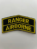US Army Patch:  Ranger Airborne Black/Yellow Military Patch | Military Hats & Pins