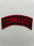 US Army Patch:  Commando Black/Red Military Arch Patch | Military Hats & Pins
