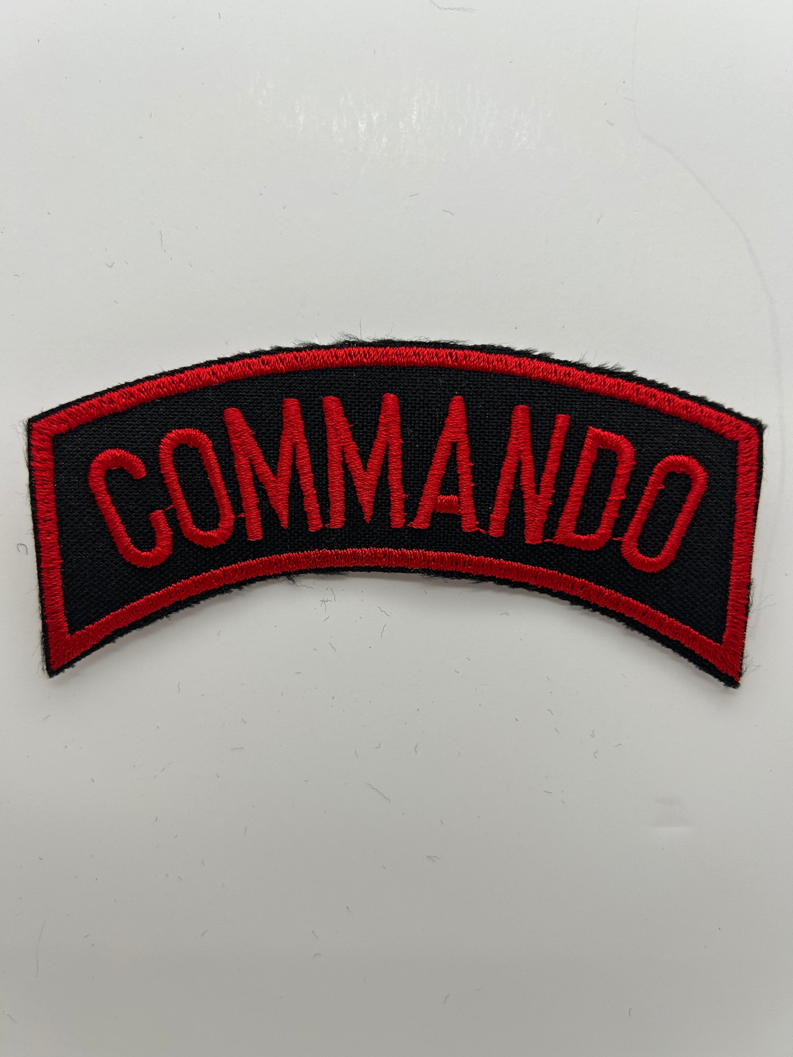 US Army Patch:  Commando Black/Red Military Arch Patch | Military Hats & Pins