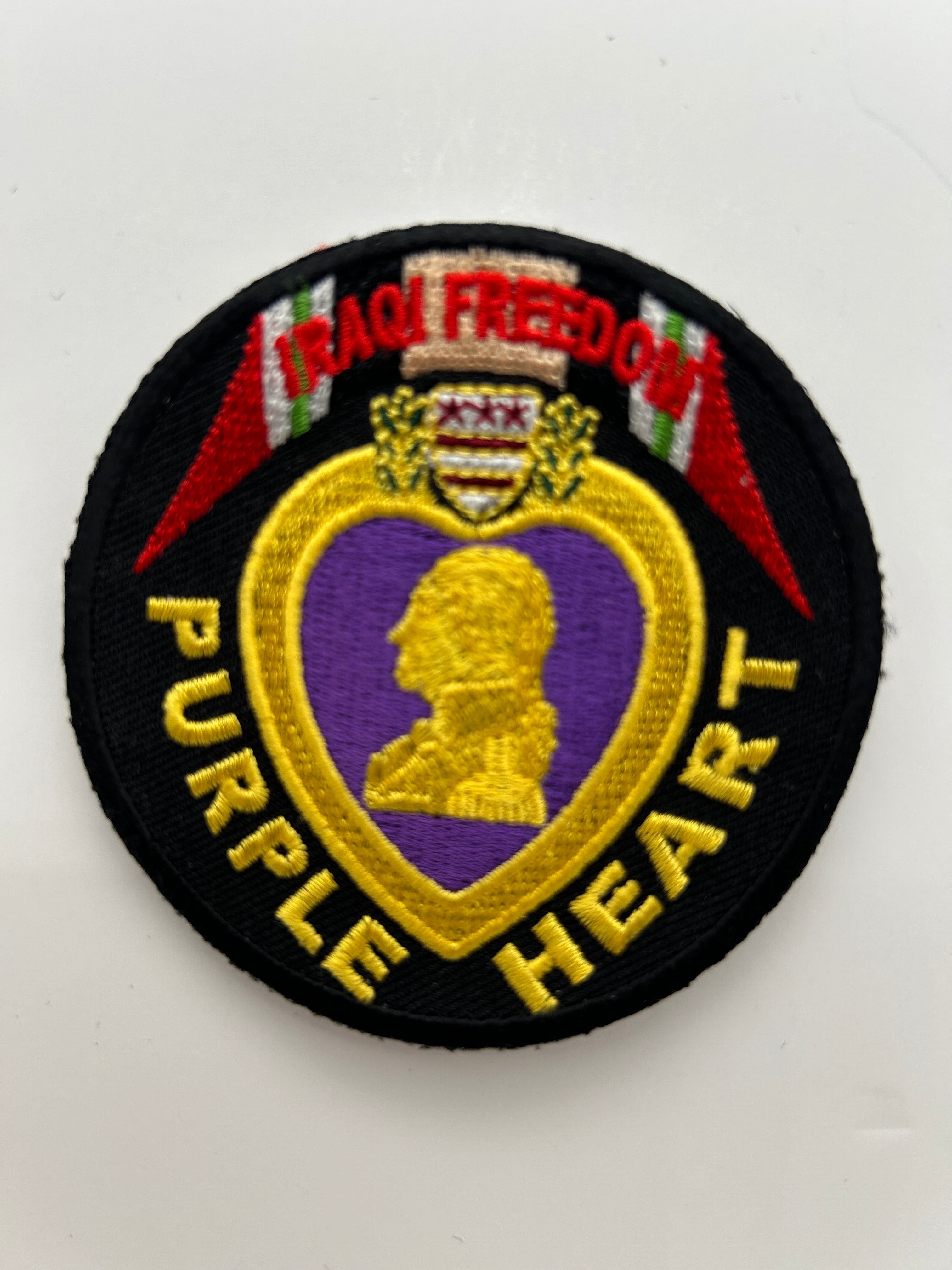 Iraqi Freedom Purple Heart Military Patch | Military Hats & Pins