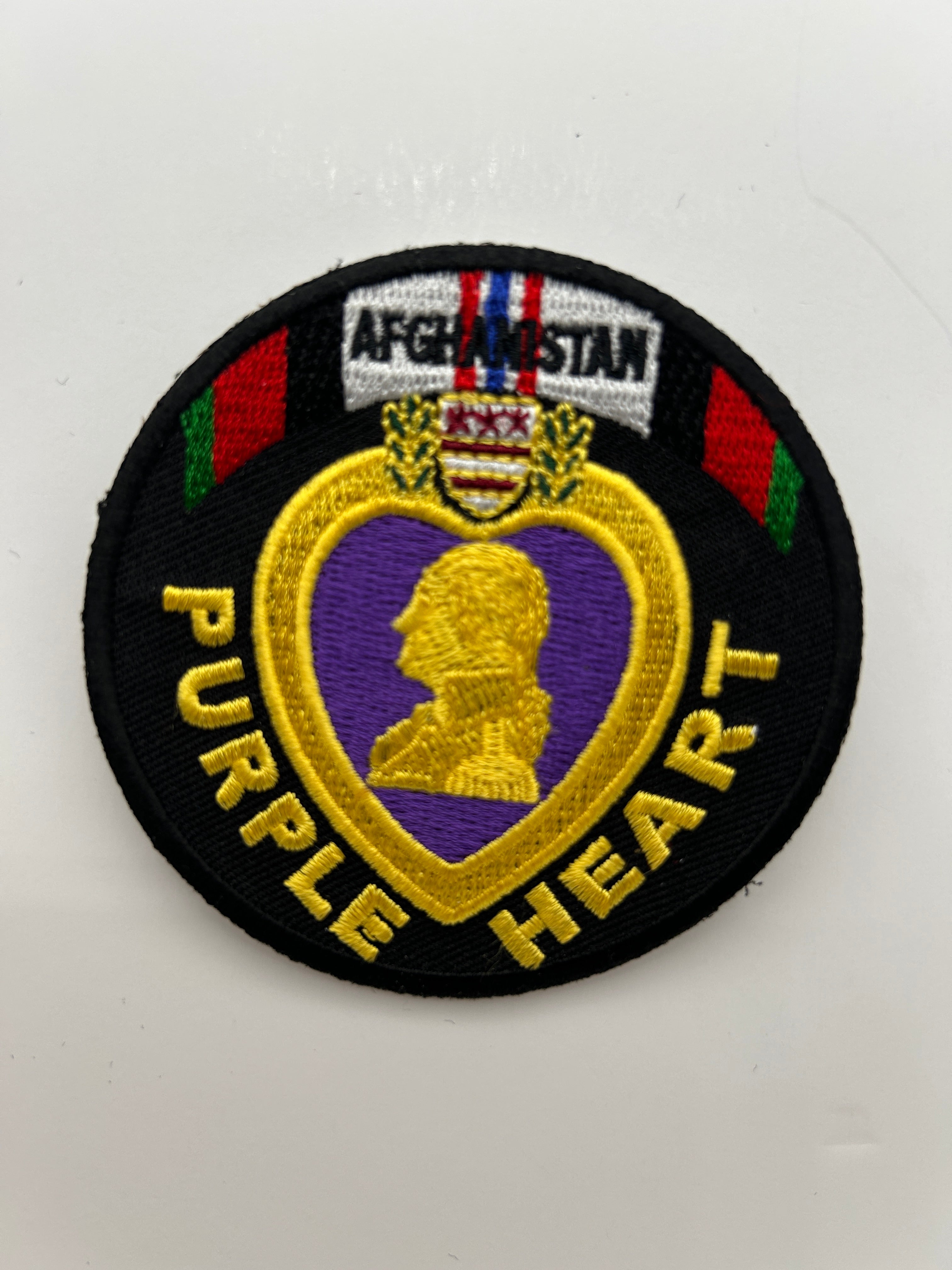 Afghanistan Purple Heart Military Patch | Military Hats & Pins