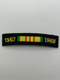 US Veteran: 1967-1968 Service Ribbon Black Military Patch | Military Hats & Pins