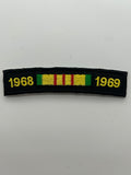 US Veteran: 1968-1969 Service Ribbon Black Military Patch | Military Hats & Pins