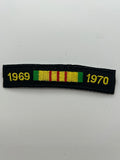 US Veteran: 1969-1970 Service Ribbon Black Military Patch | Military Hats & Pins