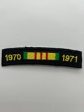 US Veteran: 1970-1971 Service Ribbon Black Military Patch | Military Hats & Pins