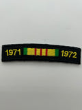 US Veteran: 1971-1972 Service Ribbon Black Military Patch | Military Hats & Pins
