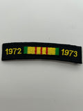 US Veteran: 1972-1973 Service Ribbon Black Military Patch | Military Hats & Pins