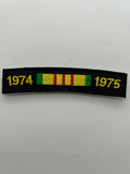 US Veteran: 1974-1975 Service Ribbon Black Military Patch | Military Hats & Pins