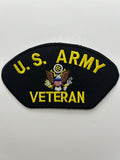 US Army Patch: US Army Veteran Black Military Patch | Military Hats & Pins