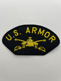 US Army Patch: U.S Armor Black Military Patch | Military Hats & Pins