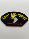 US Army Patch: 101st Airborne Screaming Eagles Black Military Patch | Military Hats & Pins
