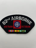 US Army Patch: 82nd Airborne Vietnam Veteran Service Ribbon Black Military Patch | Military Hats & Pins