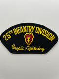 US Army Patch: 25th Infantry Division Black Military Patch | Military Hats & Pins