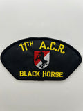 US Army Patch: 11th A.C.R Blackhorse Black Military Patch | Military Hats & Pins
