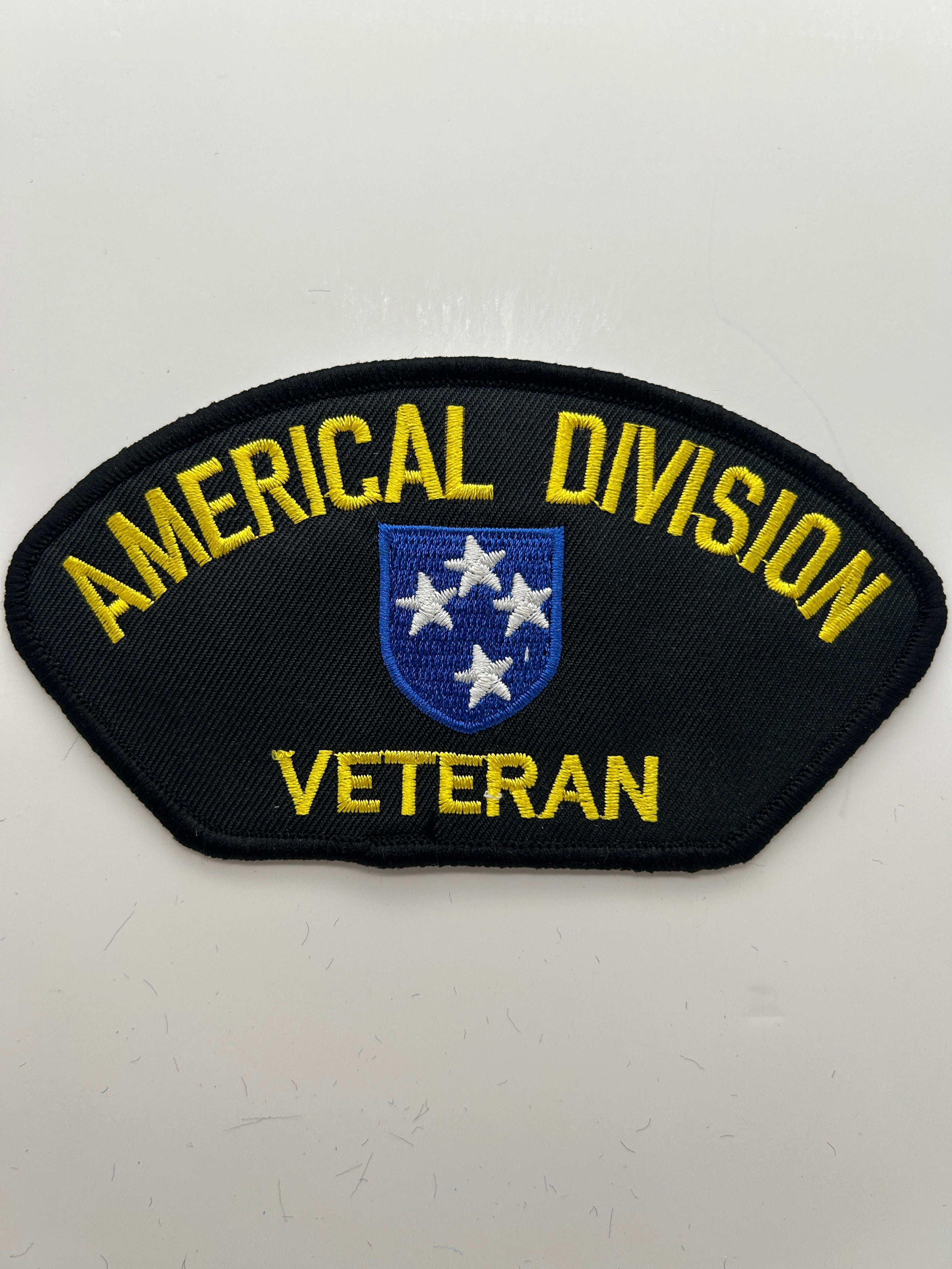 US Army Patch: Americal Division Veteran Black Military Patch | Military Hats & Pins