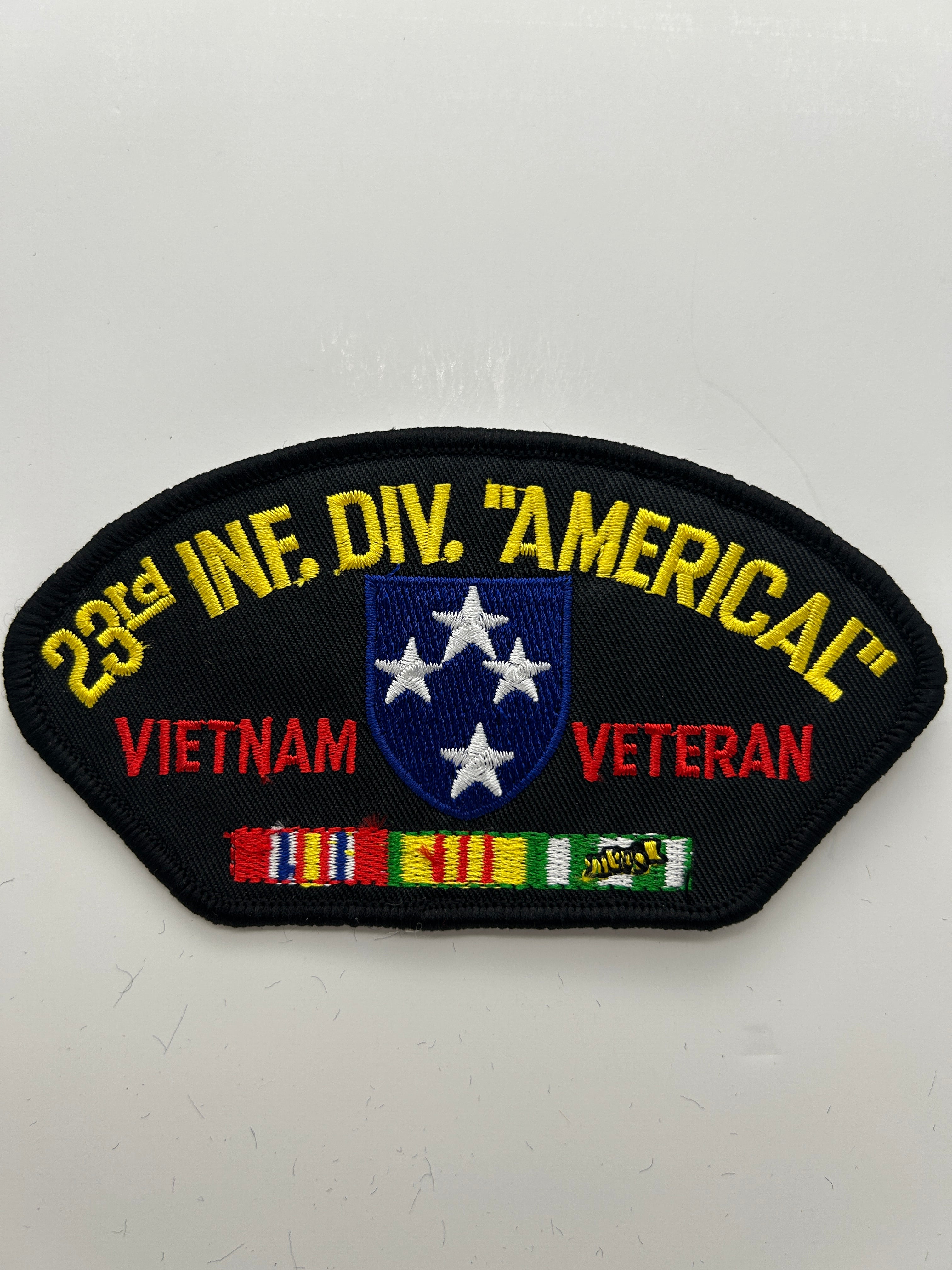 US Army Patch: 23rd Infantry Division Americal Vietnam Veteran Service Ribbon Black Military Patch | Military Hats & Pins