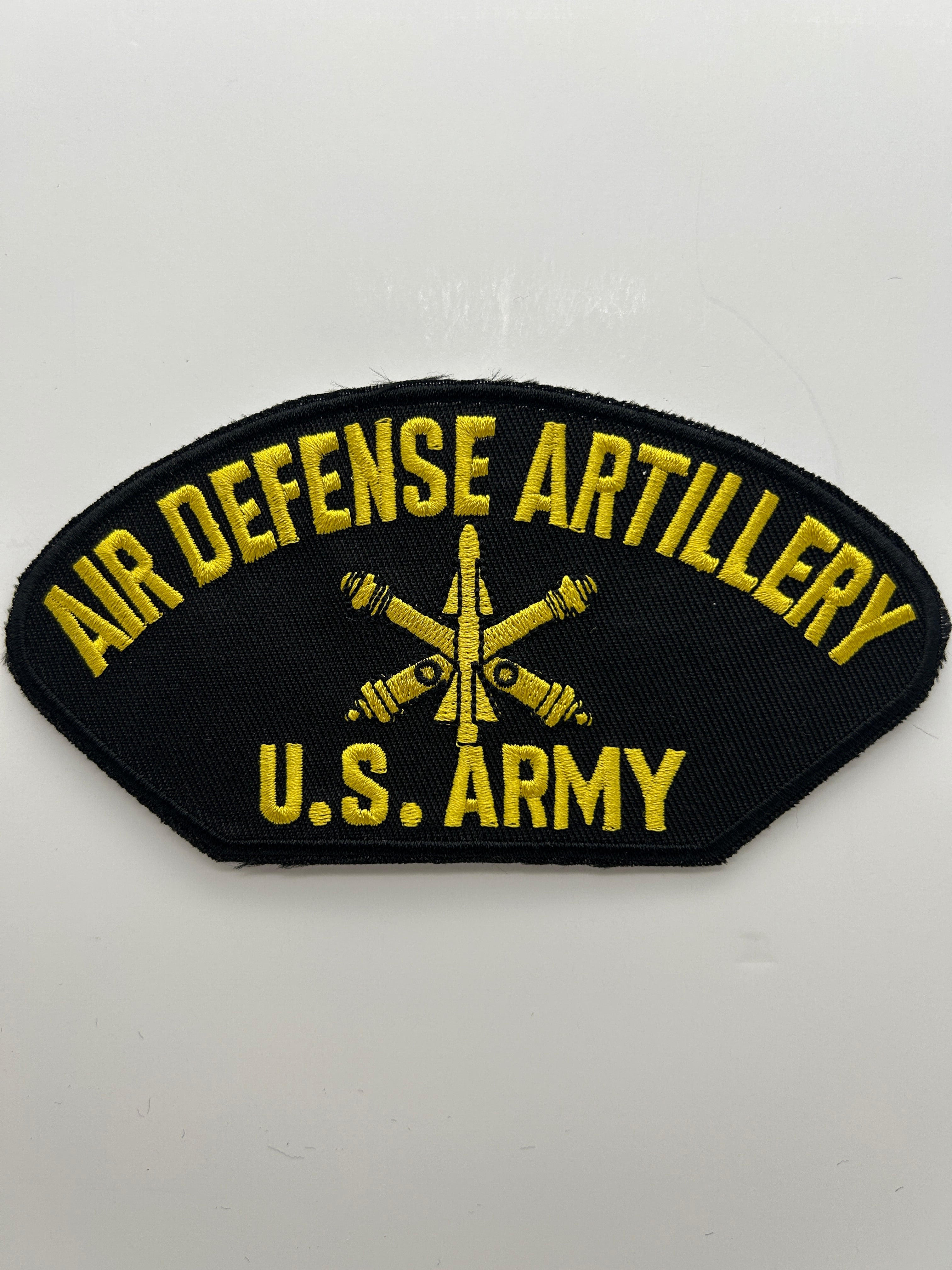 US Army Patch: Air Defense Artillery Black Military Patch | Military Hats & Pins