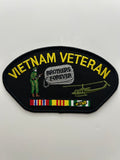 US Army Patch: Military Vietnam Veteran Brothers Forever Black Patch | Military Hats & Pins