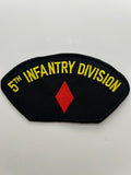 US Army Patch: 5th Infantry Division Black Military Patch | Military Hats & Pins