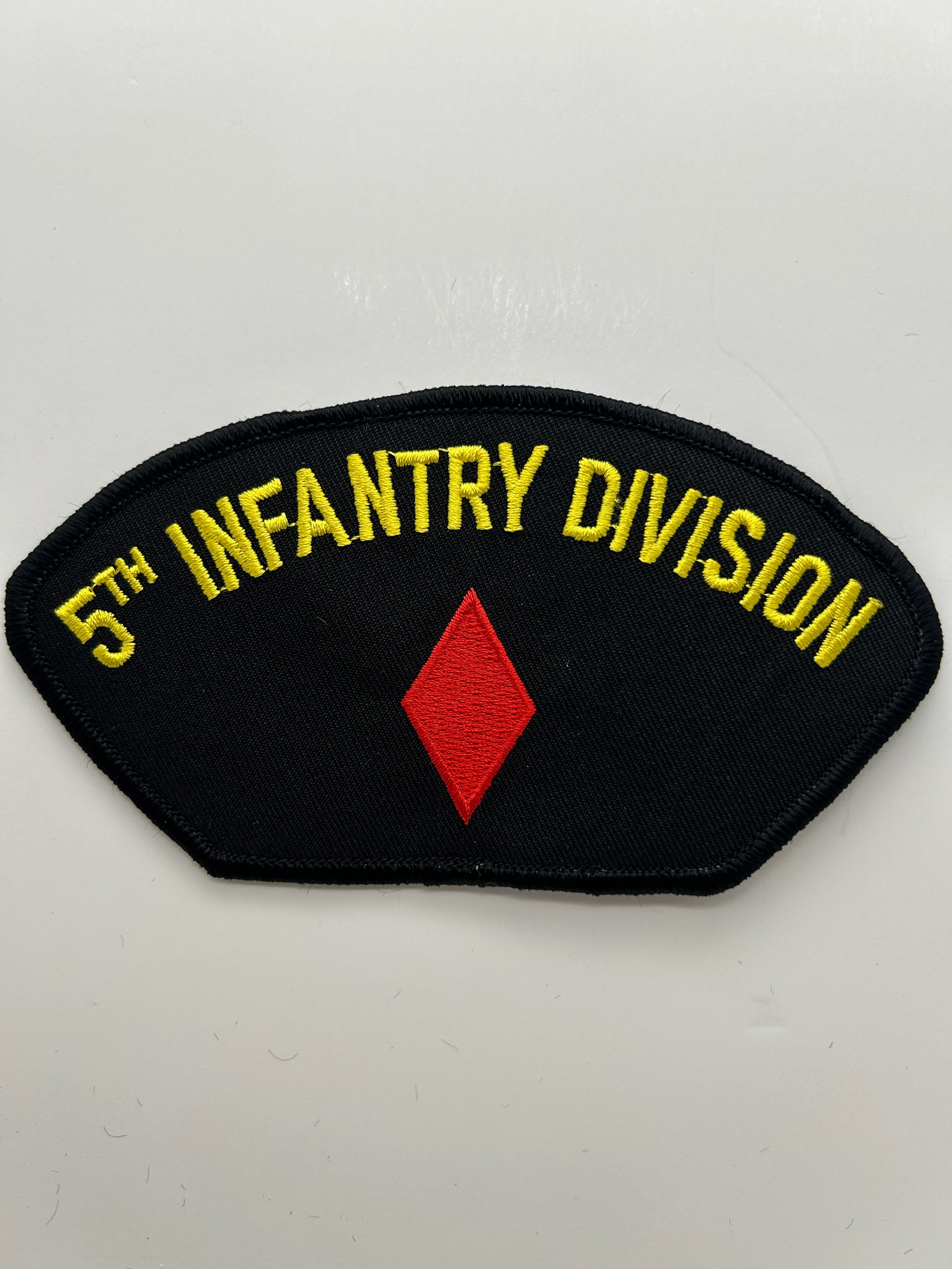US Army Patch: 5th Infantry Division Black Military Patch | Military Hats & Pins