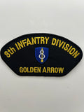 US Army Patch: 8th Infantry Division Golden Arrow Black Military Patch | Military Hats & Pins