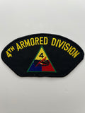 US Army Patch: Fourth 4th Armored Division Black Military Patch | Military Hats & Pins