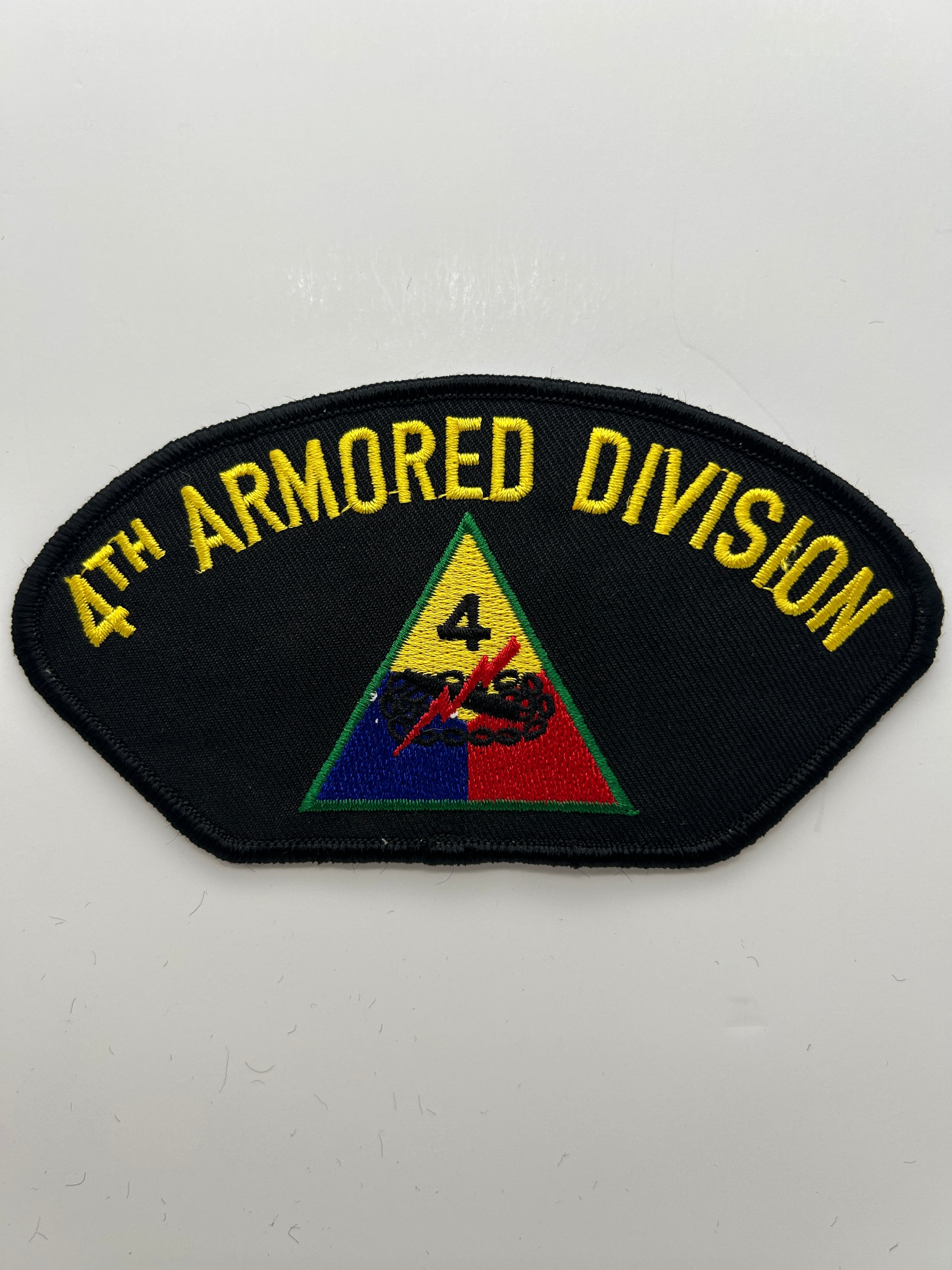 US Army Patch: Fourth 4th Armored Division Black Military Patch | Military Hats & Pins