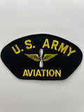 US Army Patch: Aviation Military Black Patch | Military Hats & Pins