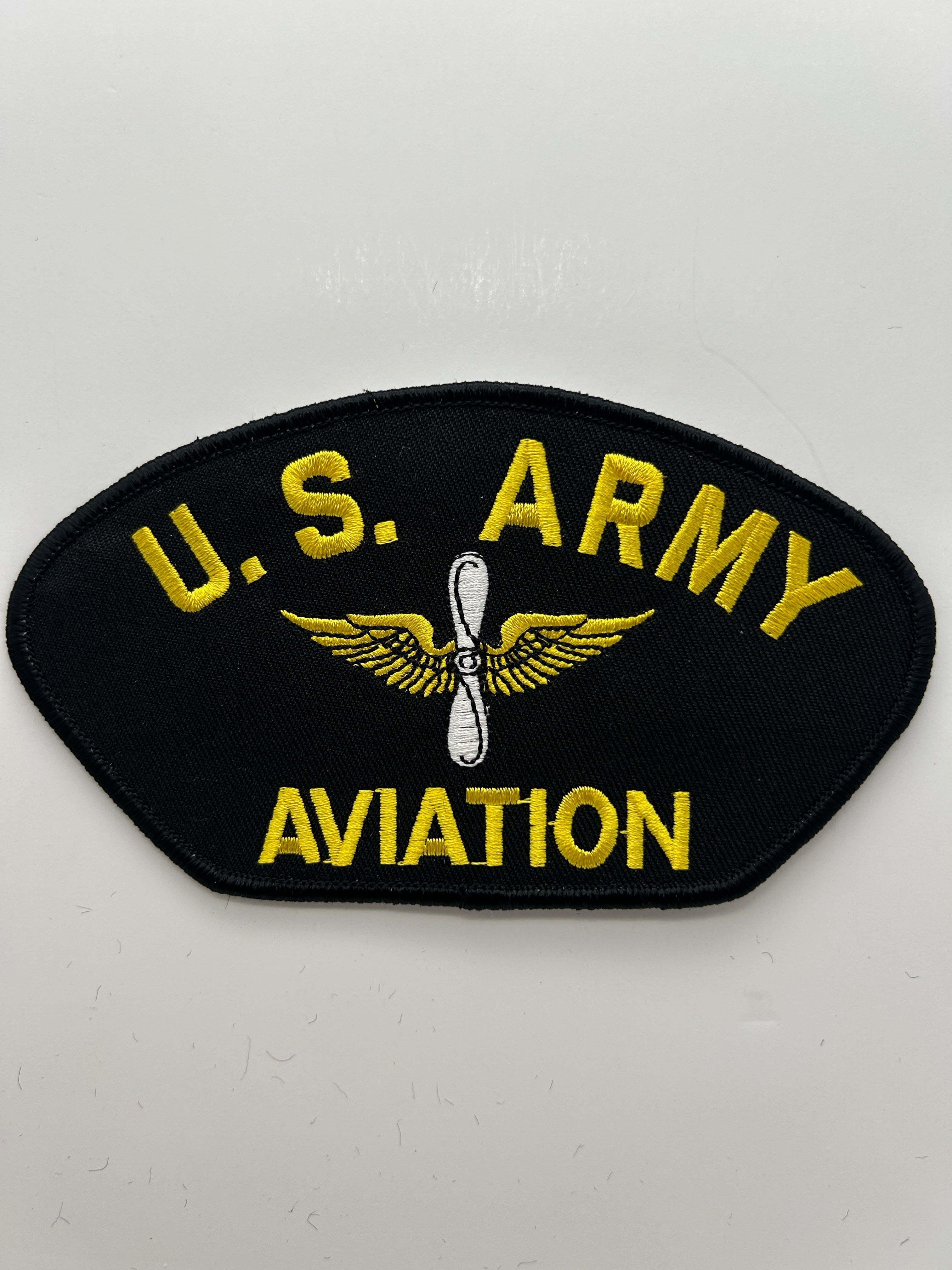 US Army Patch: Aviation Military Black Patch | Military Hats & Pins