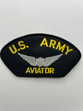 US Army Patch: Aviator Black Military Patch | Military Hats & Pins
