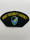 US Army Patch: Army Security Agency Black Military Patch | Military Hats & Pins